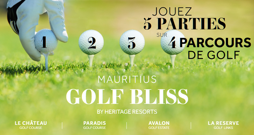 Mauritius Golf Bliss | Offre réservée aux clients des Hôtels Heritage Le Telfair et Awali